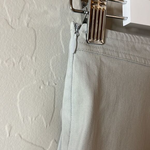 express Stretch gray side zipper flat front and back no pockets in size 3/4 - Picture 3 of 9